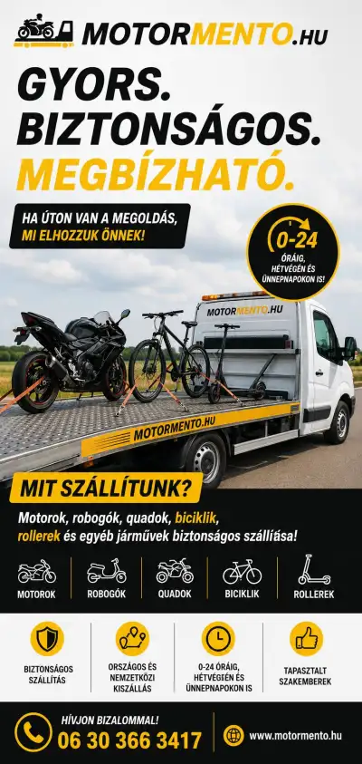🏍️ MOTOR, BICIKLI, ROLLER SZÁLLÍTÁS – GYORSAN ÉS BIZTONSÁGOSAN! 🛵🚲